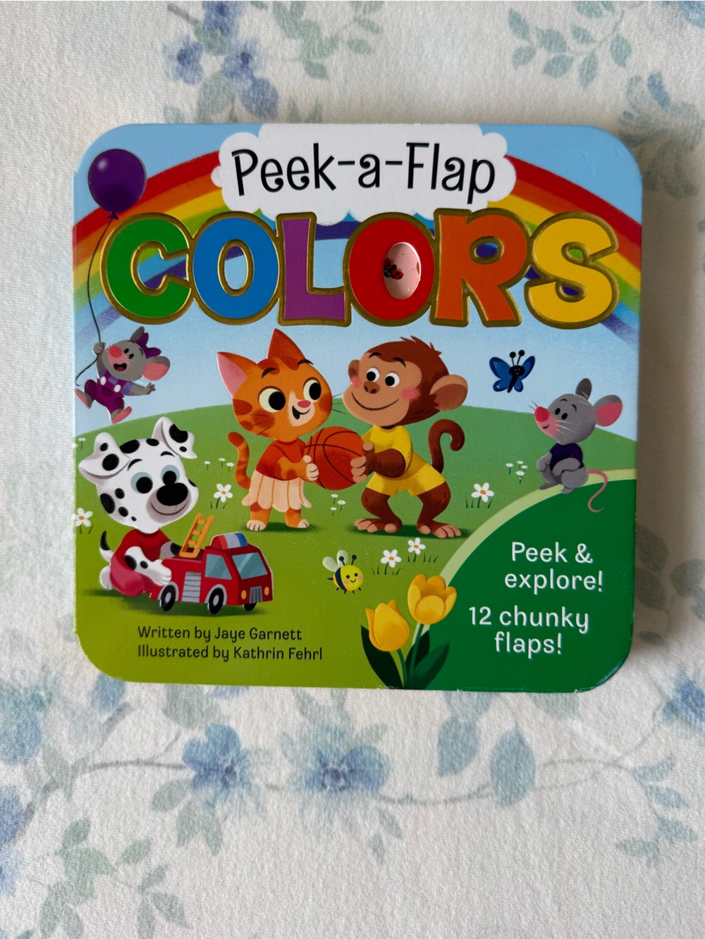 Peek-a-Flap Colors Board Book for Kids - Green